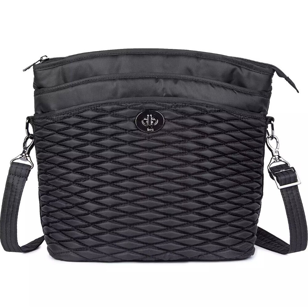 Lug Adagio RFID-Blocking Crossbody/Shoulder Bag - Midnight Black